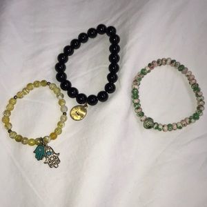Bundle of 3 beaded bracelets